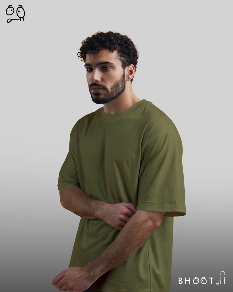 Olive Green Oversized T-shirt (S)