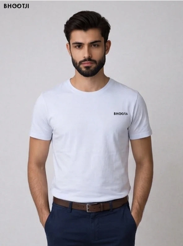 Plain t-shirt (White) (S)